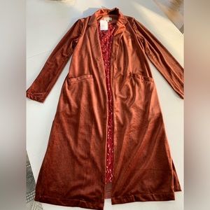 Skies Are Blue Sierra Velvet & Silk Duster Coat